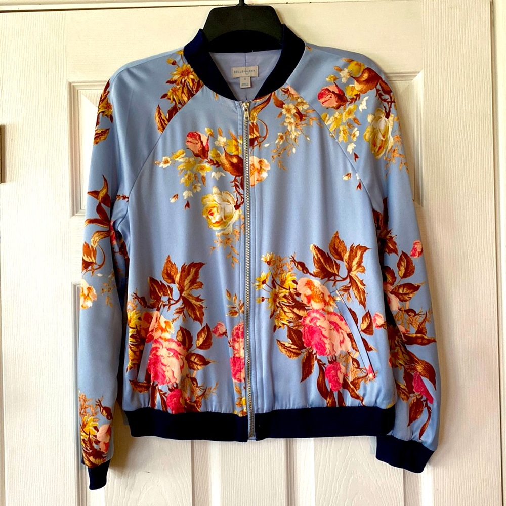 Belle + Sky Silky Floral Bomber